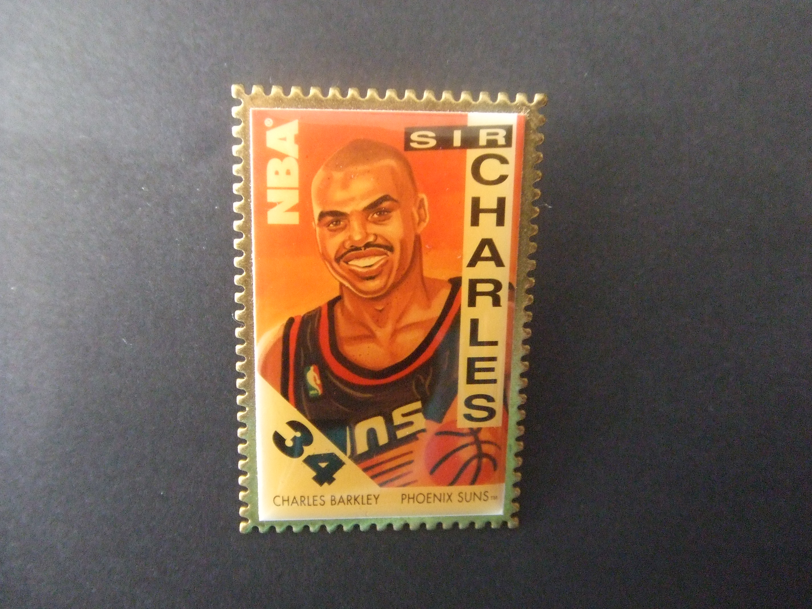 Basketbal Charles Barkley NBA speler Phoenix Suns postzegel